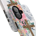 Patchwork Cross Art iPhone Case | MagSafe Compatible