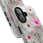 Pink White Daisy Floral iPhone Case | MagSafe Compatible
