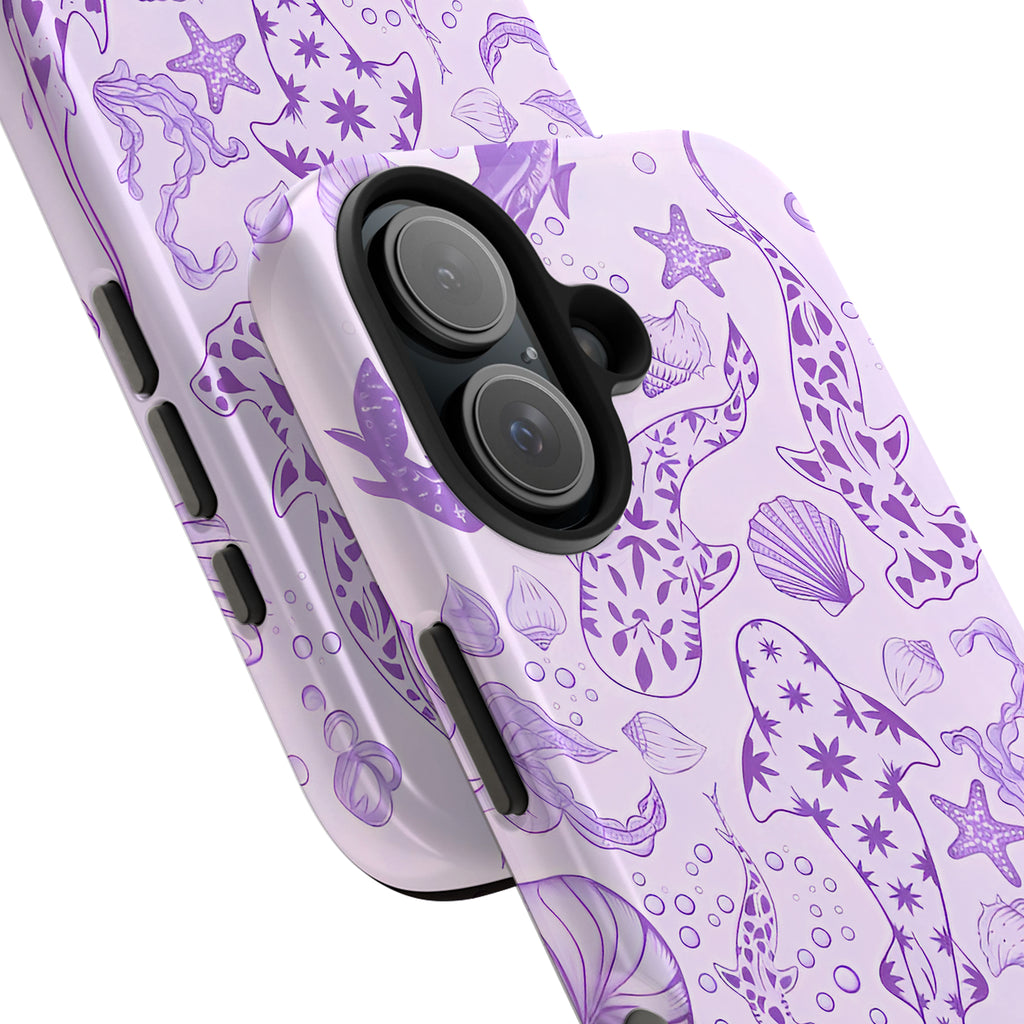 Purple Sea Creature Art iPhone Case | MagSafe Compatible