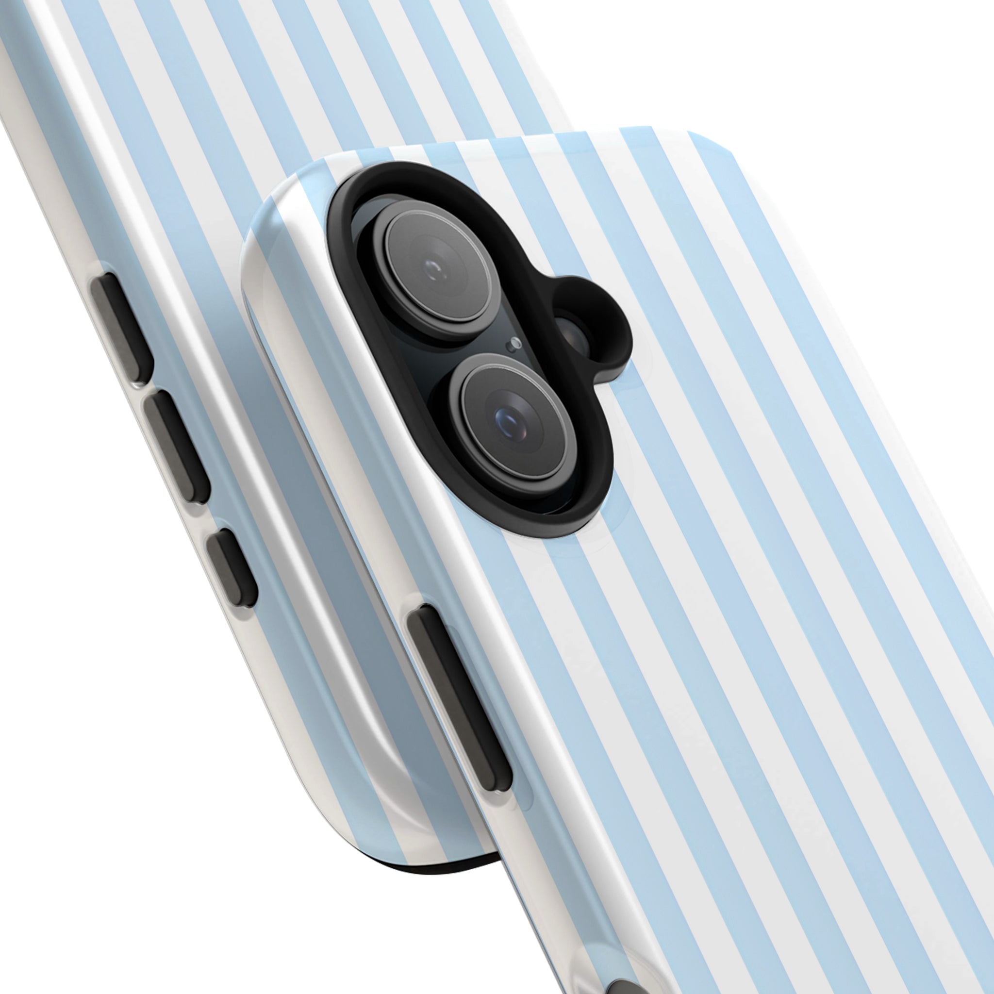 Light Blue Stripe Art iPhone Case | MagSafe Compatible