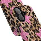 Leopard Glitter Star Art iPhone Case | MagSafe Compatible