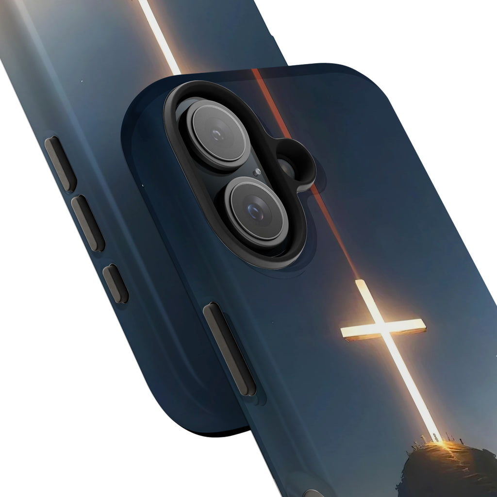 Mountain Cross Art iPhone Case | MagSafe Compatible