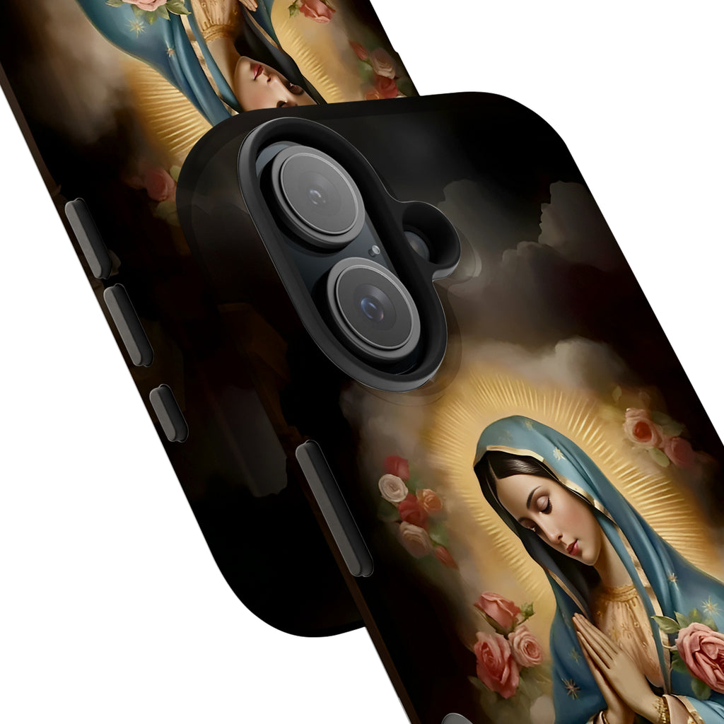 Vintage Oil Virgin Mary Art iPhone Case | MagSafe Compatible