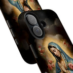 Vintage Oil Virgin Mary Art iPhone Case | MagSafe Compatible