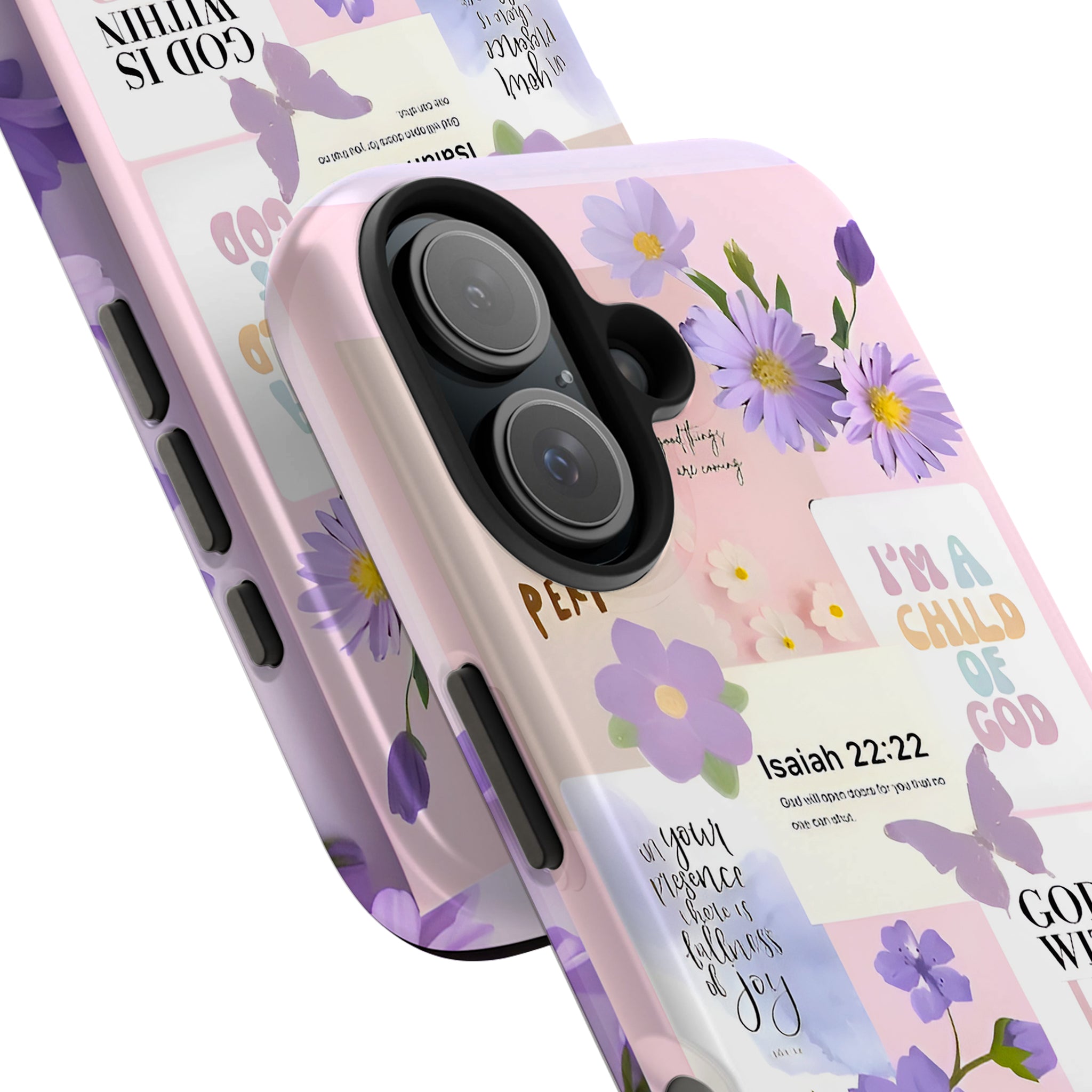 Floral Bible Quote Art iPhone Case | MagSafe Compatible