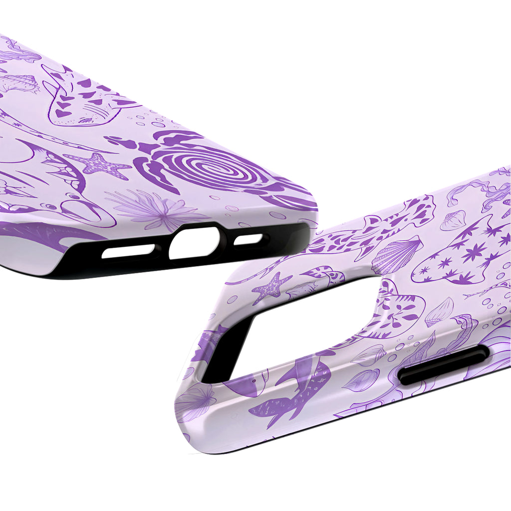 Purple Sea Creature Art iPhone Case | MagSafe Compatible
