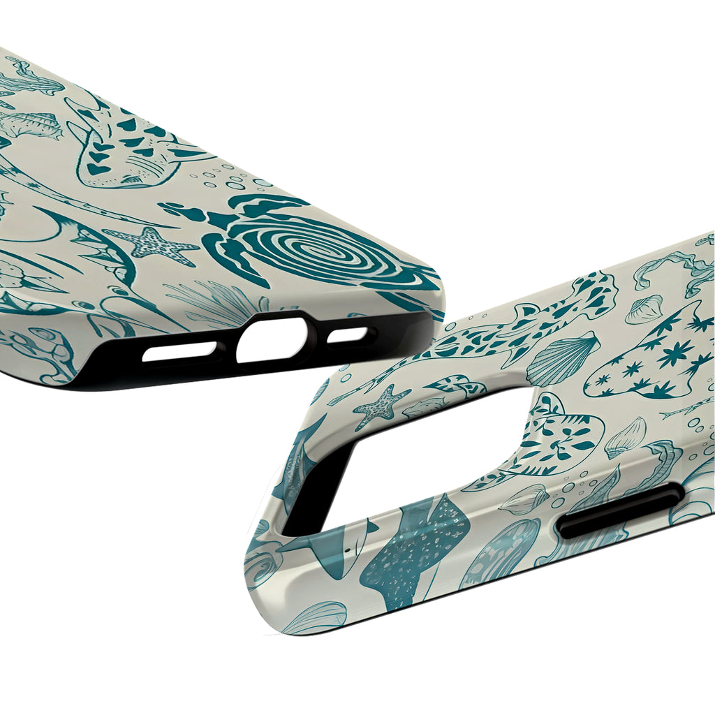 Vintage Ocean Marine Creature Art iPhone Case | MagSafe Compatible