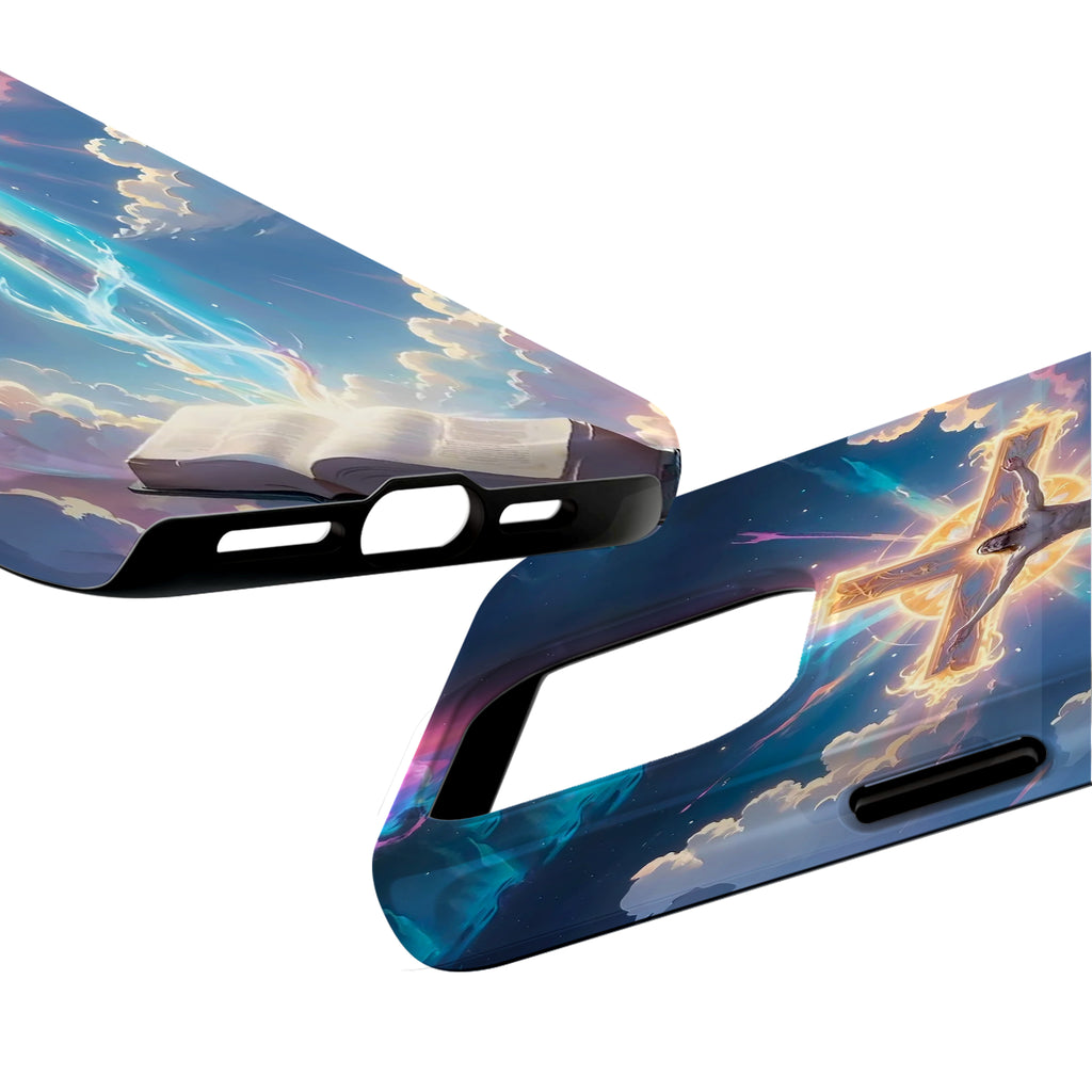 Jesus Crucifix Glowing Cross Art iPhone Case | MagSafe Compatible