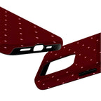 Burgundy Polka Dot Art iPhone Case | MagSafe Compatible