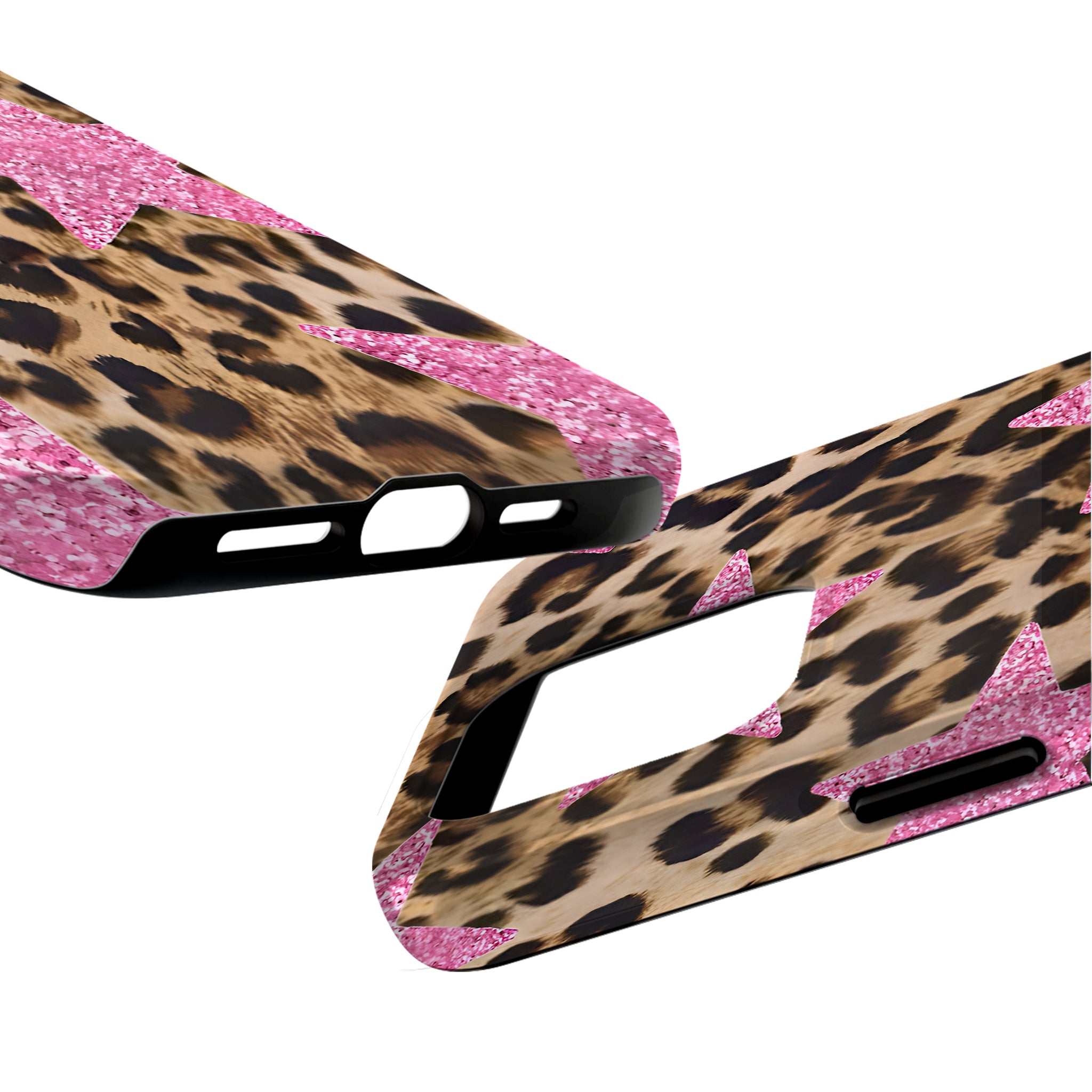 Leopard Glitter Star Art iPhone Case | MagSafe Compatible