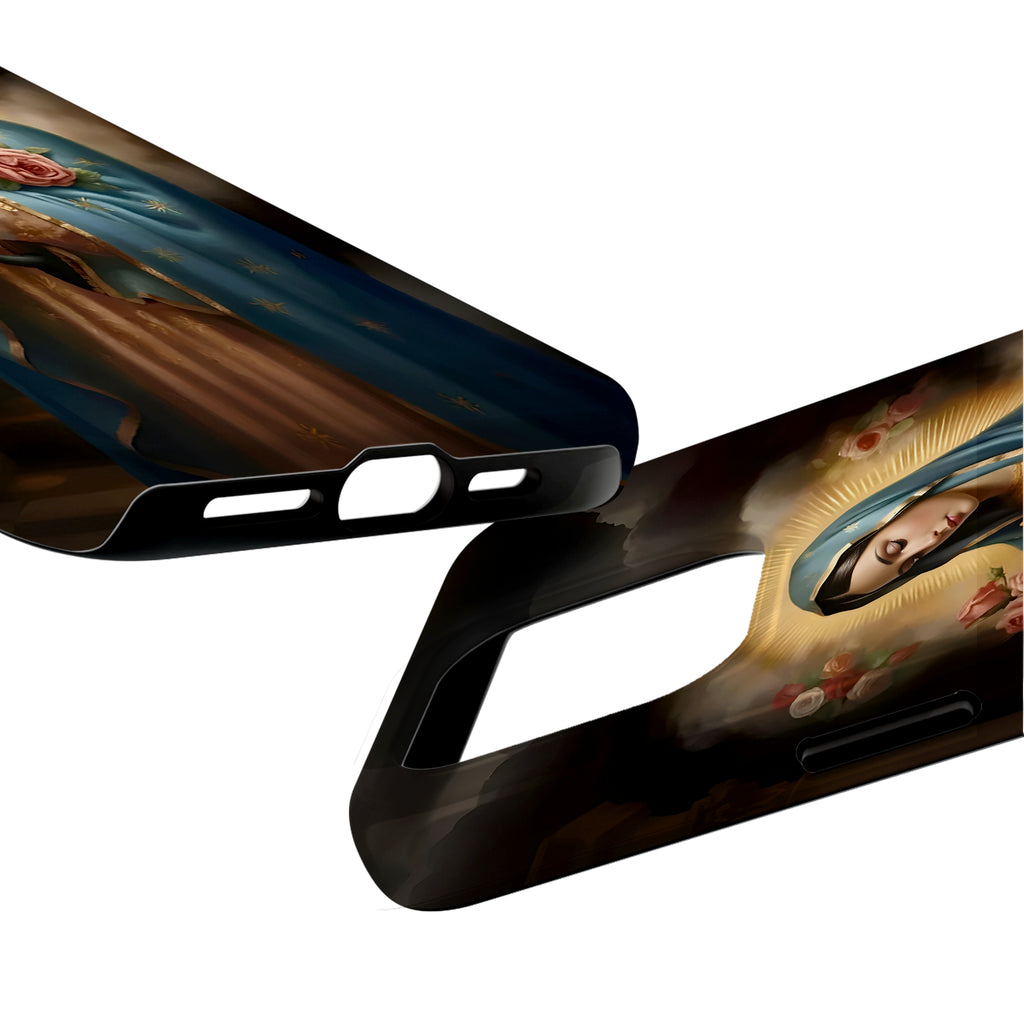 Vintage Oil Virgin Mary Art iPhone Case | MagSafe Compatible