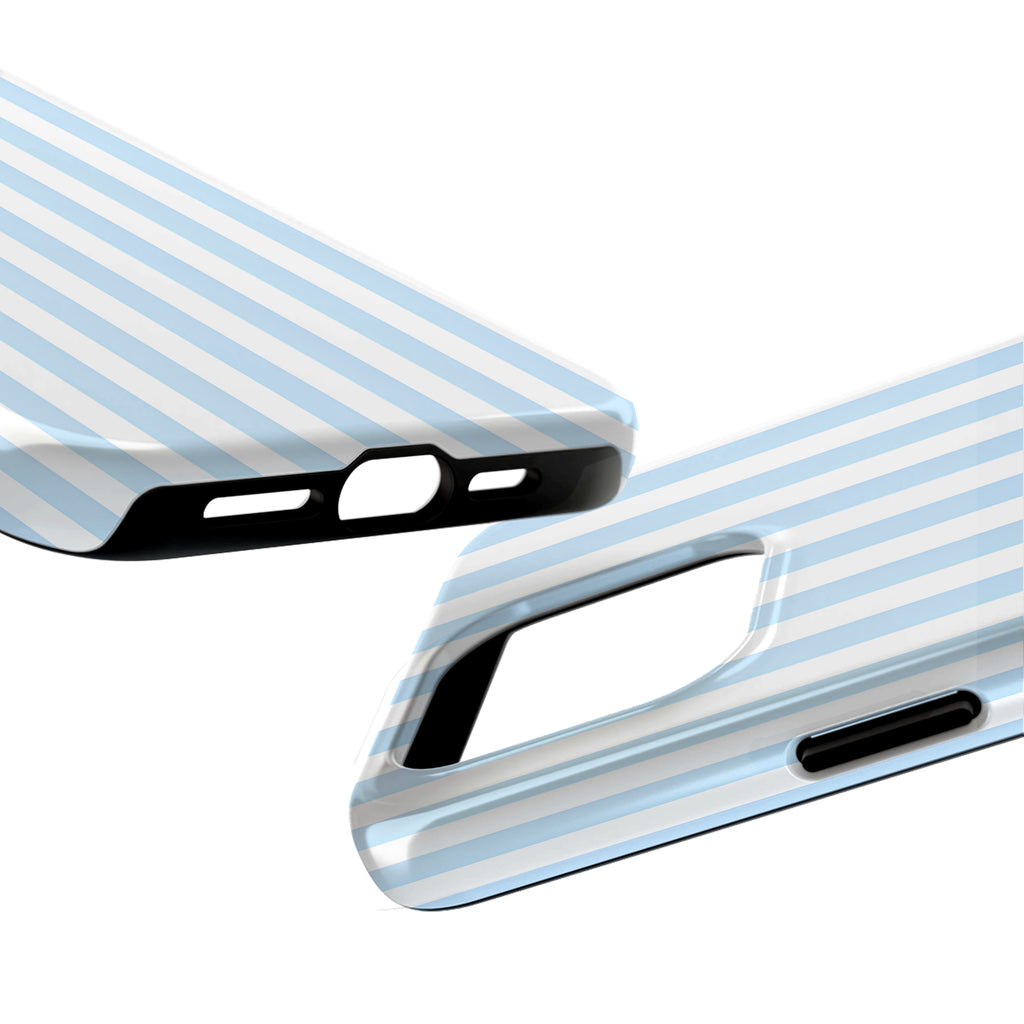 Light Blue Stripe Art iPhone Case | MagSafe Compatible