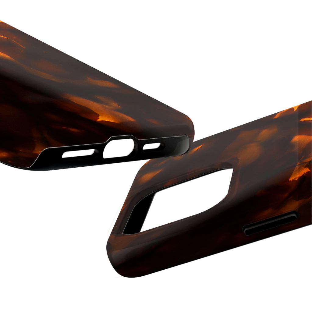 Tortoiseshell Amber Art iPhone Case | MagSafe Compatible