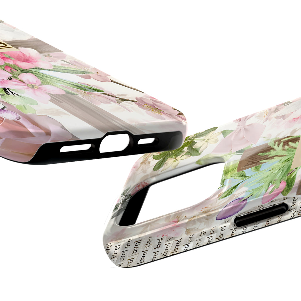 Floral Cross Jesus Art iPhone Case | MagSafe Compatible