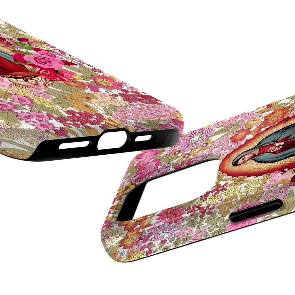 Our Lady of Guadalupe Floral Art iPhone Case | MagSafe Compatible