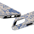 Blue Line Art Ocean Creature Art iPhone Case | MagSafe Compatible