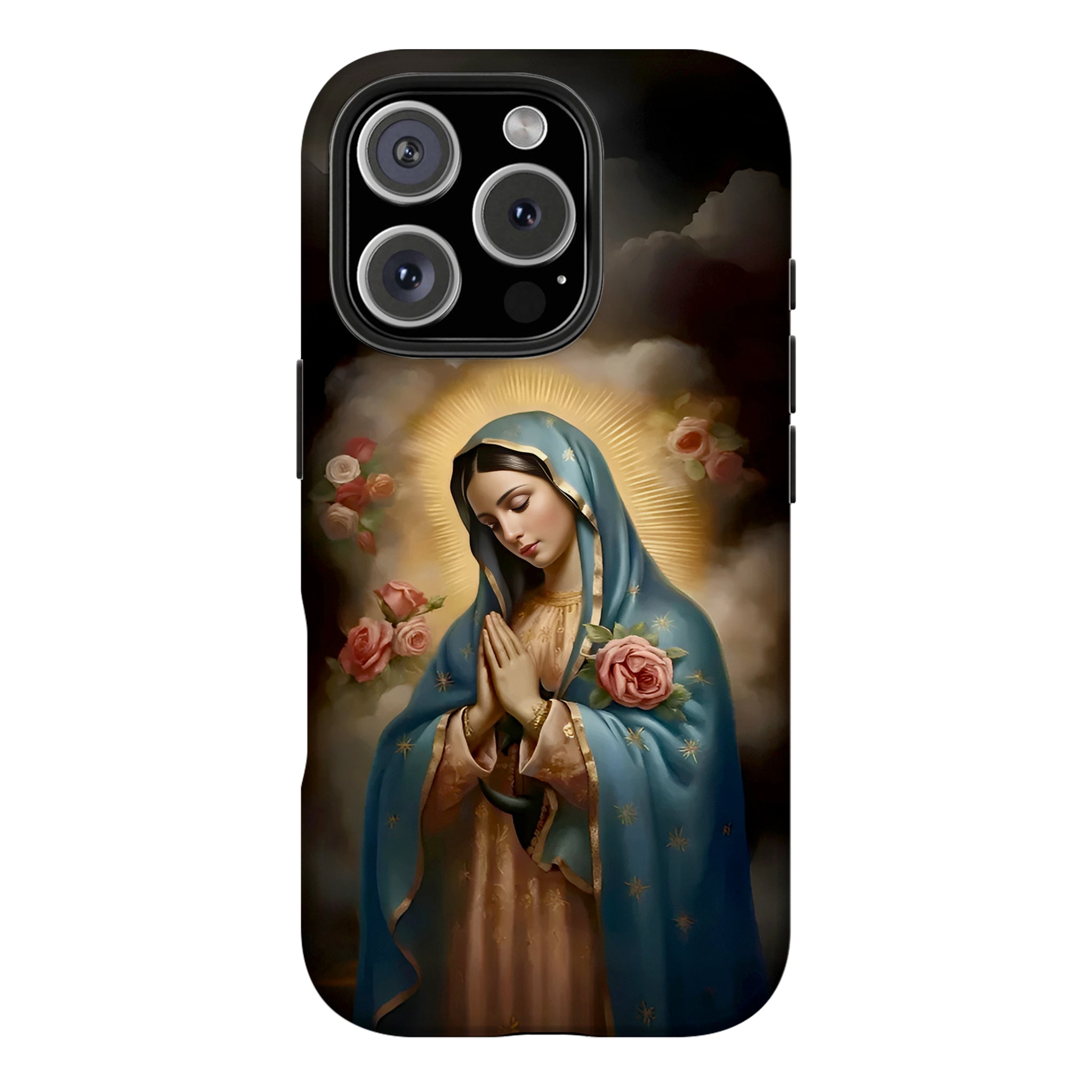 Vintage Oil Virgin Mary Art iPhone Case | MagSafe Compatible
