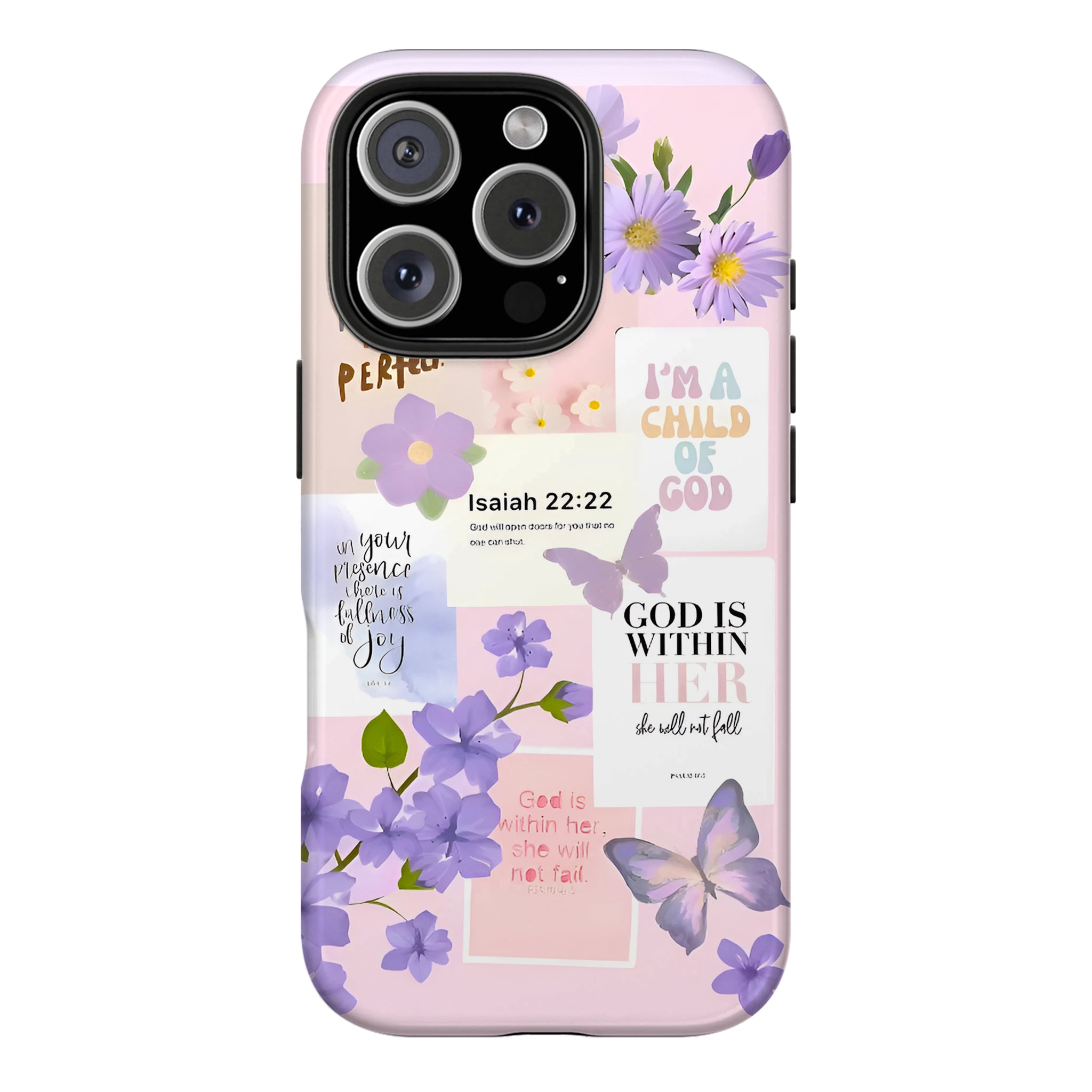 Floral Bible Quote Art iPhone Case | MagSafe Compatible