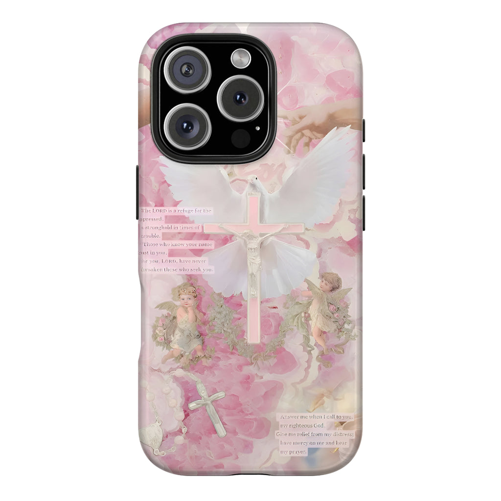 Holy Dove Cross Art iPhone Case | MagSafe Compatible