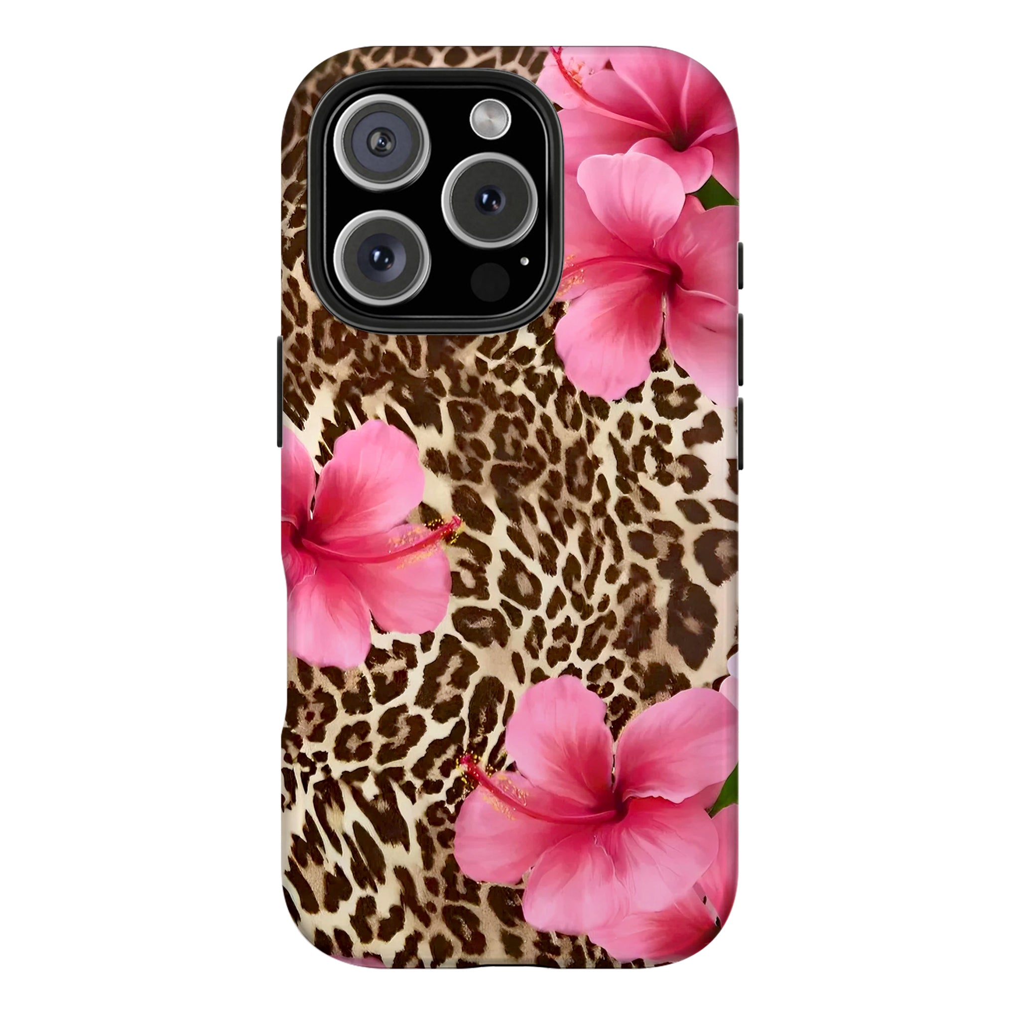 Leopard Hibiscus Art iPhone Case | MagSafe Compatible