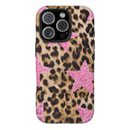 Leopard Glitter Star Art iPhone Case | MagSafe Compatible