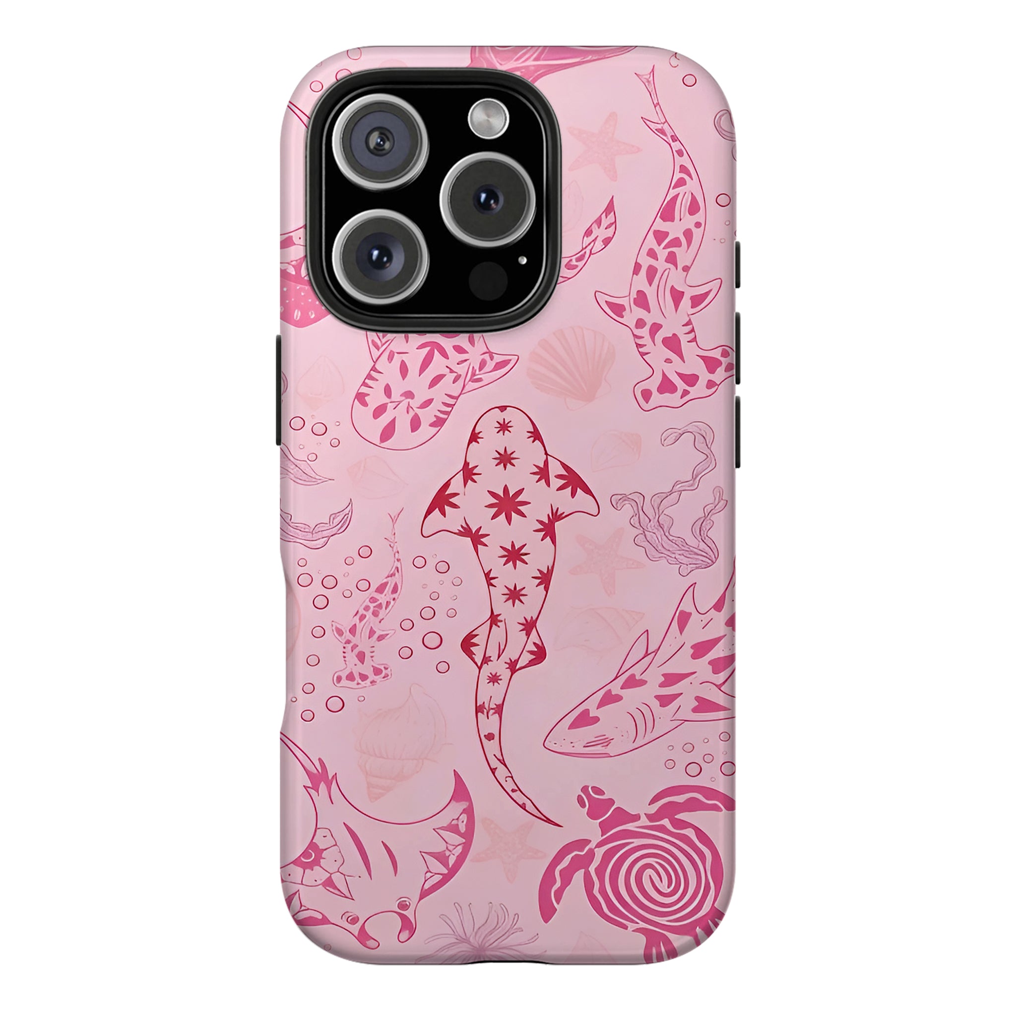 Pink Sea Animal Art iPhone Case | MagSafe Compatible