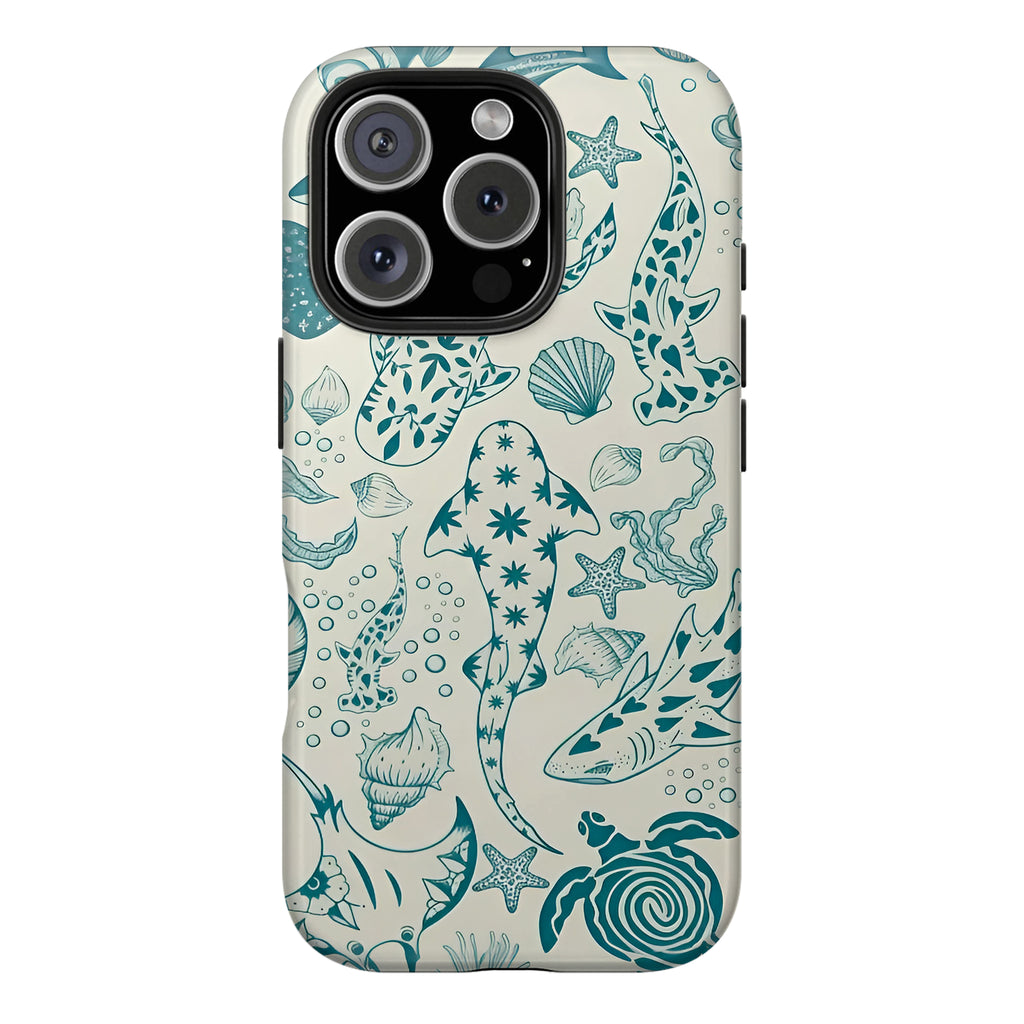 Vintage Ocean Marine Creature Art iPhone Case | MagSafe Compatible