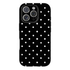 Black White Polka Dot Art iPhone Case | MagSafe Compatible