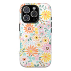 Luxury Colorful Retro Floral iPhone Case | MagSafe Compatible