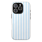 Light Blue Stripe Art iPhone Case | MagSafe Compatible