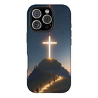 Mountain Cross Art iPhone Case | MagSafe Compatible