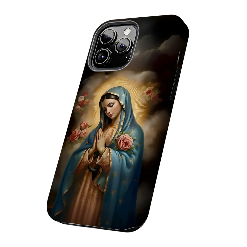 Vintage Oil Virgin Mary Art iPhone Case | MagSafe Compatible