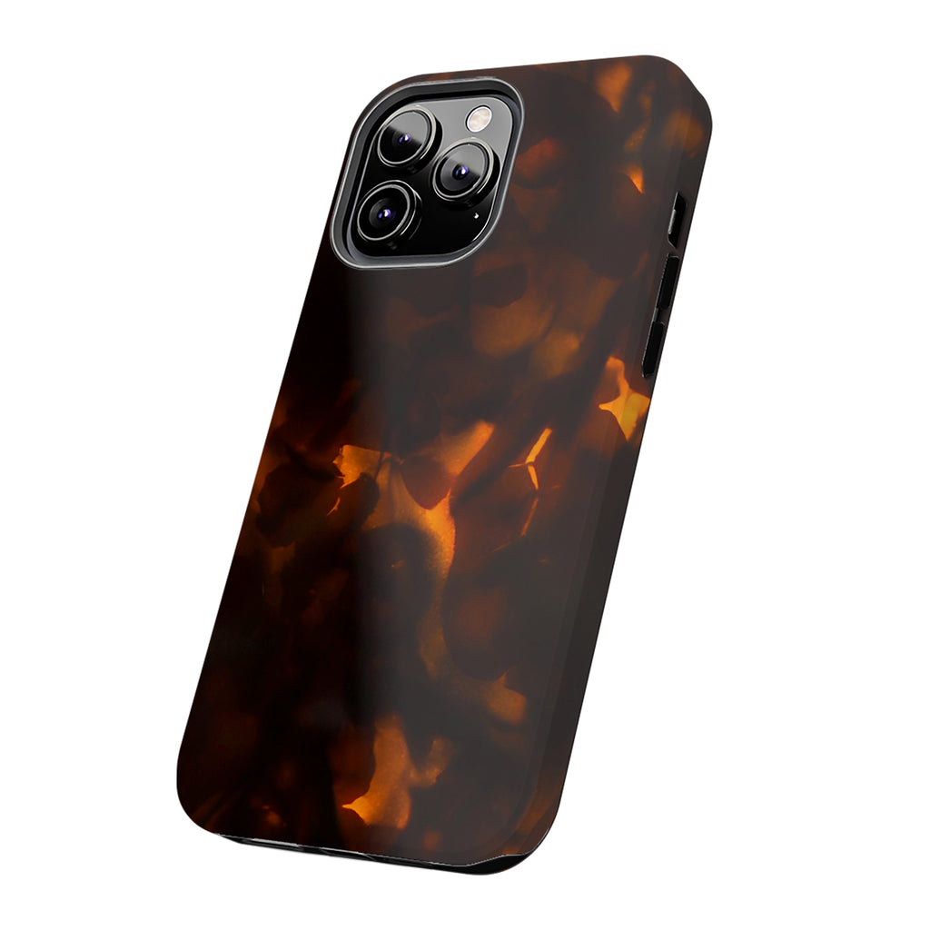 Tortoiseshell Amber Art iPhone Case | MagSafe Compatible