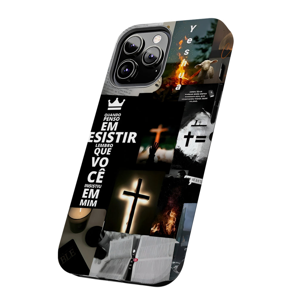 Cross Collage Art iPhone Case | MagSafe Compatible