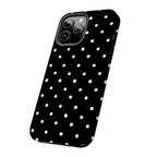 Black White Polka Dot Art iPhone Case | MagSafe Compatible