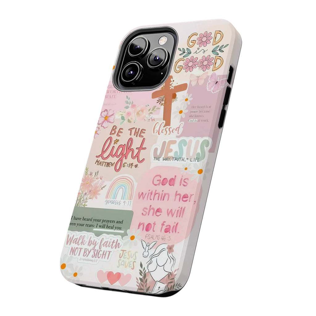 Bible Verse Collage Art iPhone Case | MagSafe Compatible