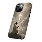 Jesus Praying Cross Sky Art iPhone Case | MagSafe Compatible
