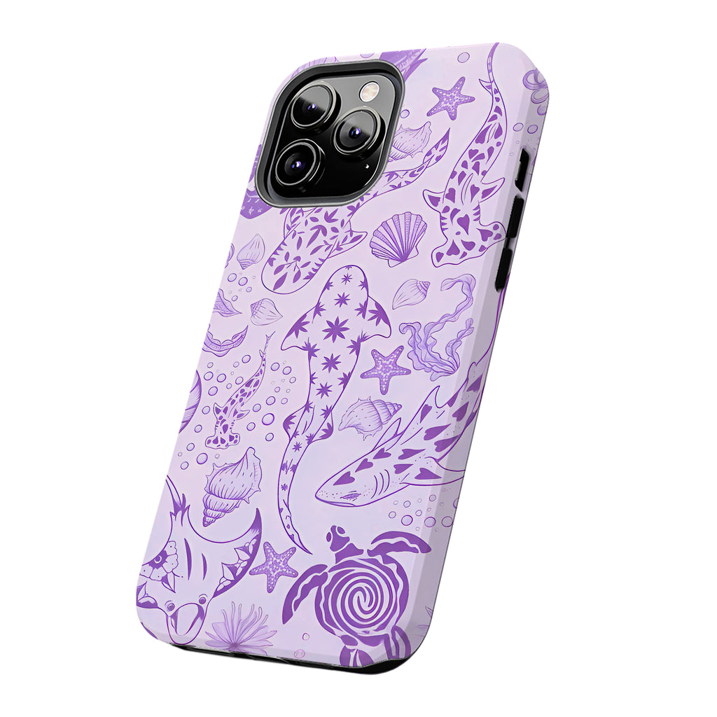 Purple Sea Creature Art iPhone Case | MagSafe Compatible