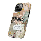 Jesus Floral Collage Bible Verse Art iPhone Case | MagSafe Compatible