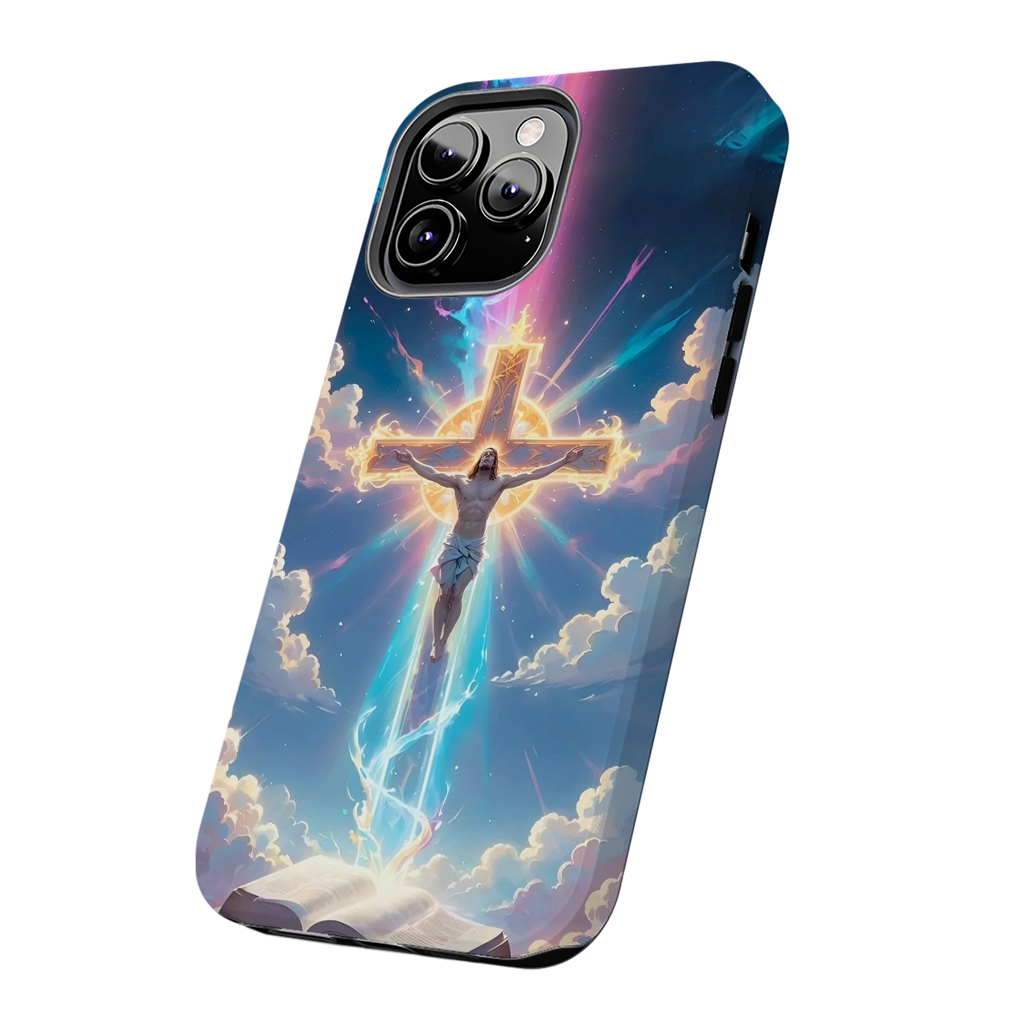 Jesus Crucifix Glowing Cross Art iPhone Case | MagSafe Compatible