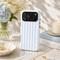 Light Blue Stripe Art iPhone Case | MagSafe Compatible