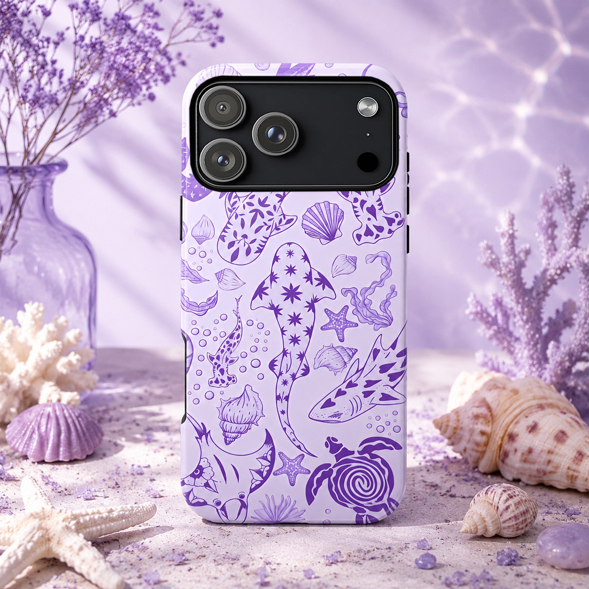 Purple Sea Creature Art iPhone Case | MagSafe Compatible