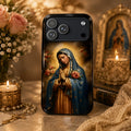 Vintage Oil Virgin Mary Art iPhone Case | MagSafe Compatible