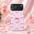 Pink Bow Art iPhone Case | MagSafe Compatible
