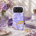 Luxury Lavender Blue Gold Marble iPhone Case | MagSafe Compatible