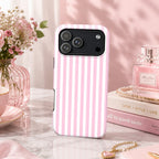 Pink Stripe Art iPhone Case | MagSafe Compatible
