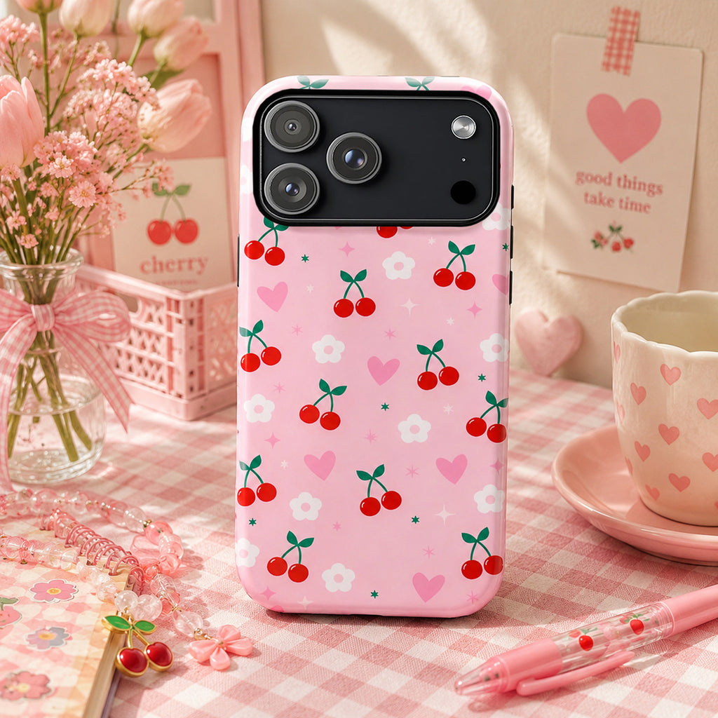 Sweet Cherry Art iPhone Case | MagSafe Compatible