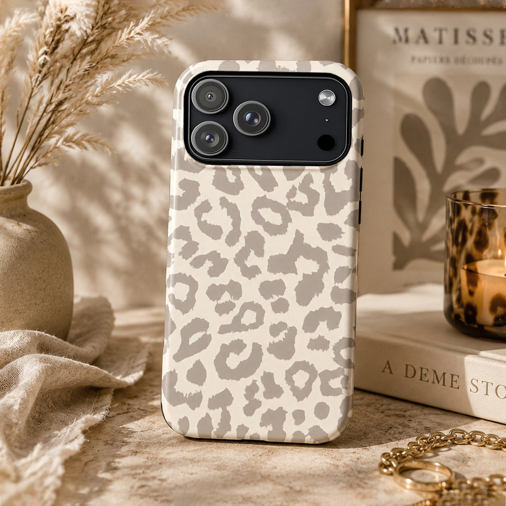 Beige Leopard Art iPhone Case | MagSafe Compatible