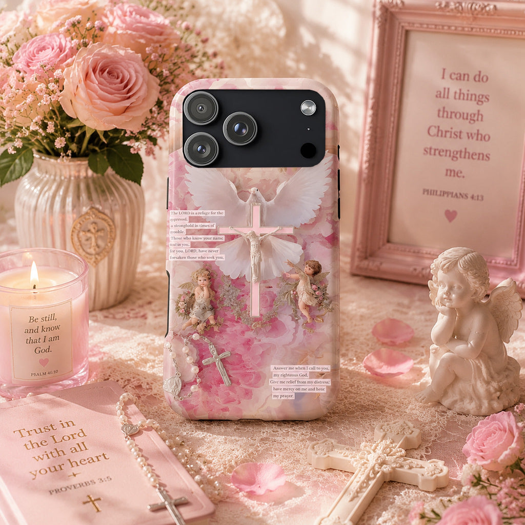 Holy Dove Cross Art iPhone Case | MagSafe Compatible