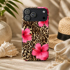 Leopard Hibiscus Art iPhone Case | MagSafe Compatible